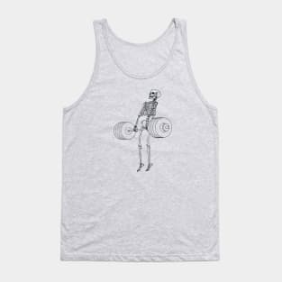 Funny Skeleton Weightlifting Workout Gifts Tank Top